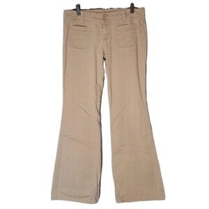 Be Bop Brown Khaki Jeans Pants Boot Cut Womens Size 11 Bebop Flare Bell Bottom